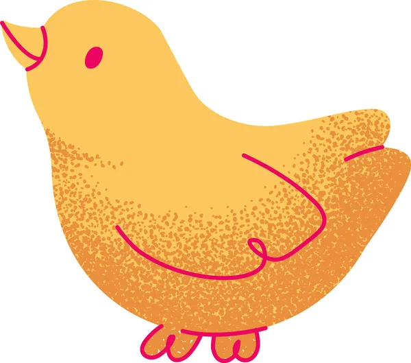 Hatun yuvarlak gövdesi, benekli dokusu ve kalın dış hatlarıyla kenarda duruyor. Bahar, büyüme ve çocuk bakımı, çiftçilik ve çocuk markası için yeni bir başlangıç sembolü. Çizgi film vektör illüstrasyonu.