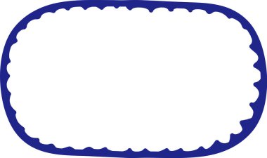 Düzensiz dalgalı hatları ve geniş boş kopya alanı olan konuşma balonu çerçevesi. Mesaj kavramı, sohbet, alıntı ve vurgulamak için vurgulama. Çizgi film vektör illüstrasyonu.