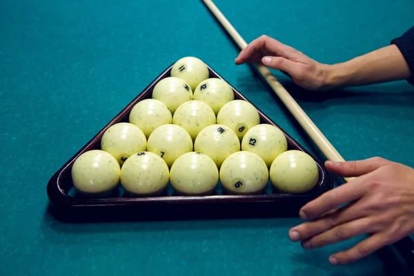 white balls for Billiards in a triangle