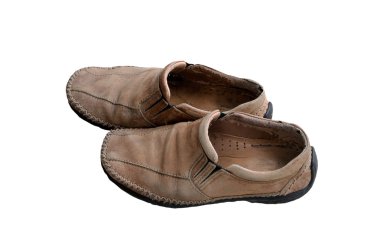 Beyaz bir arka plan üzerinde eski Ayakkabı 