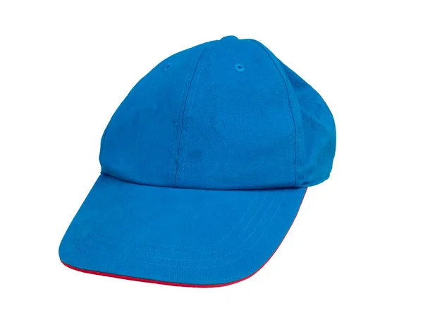 Gorra de béisbol azul aislada sobre fondo blanco — Foto de Stock