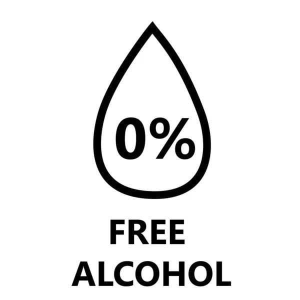 Icono Libre Alcohol Sobre Fondo Blanco Signo Libre Alcohol Cuidado — Archivo Imágenes Vectoriales