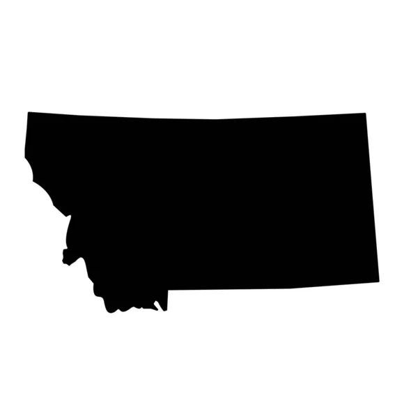 Karta Över Den Amerikanska Delstaten Montana Översikt Över Montana — Stock vektor