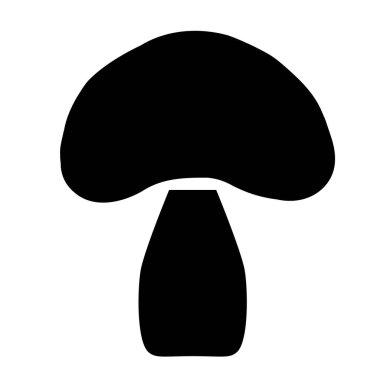 Beyaz arkaplanda mantar simgesi. Düz stil. mantar işareti. 