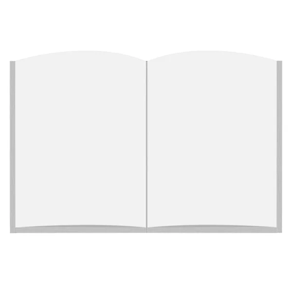 Libro Abierto Blanco Sobre Fondo Blanco Estilo Plano Libro Abierto — Vector de stock