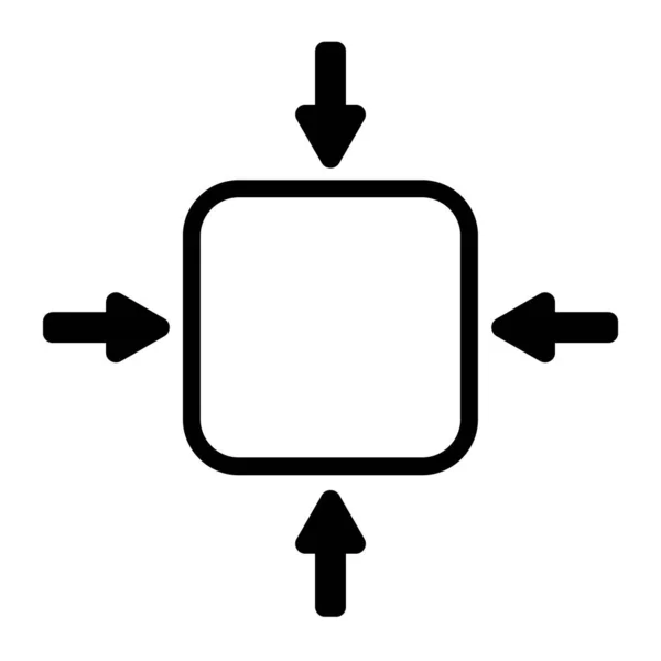 Kompakte Größe Kleine Passform Symbol Auf Weißem Hintergrund Flachen Stil — Stockvektor