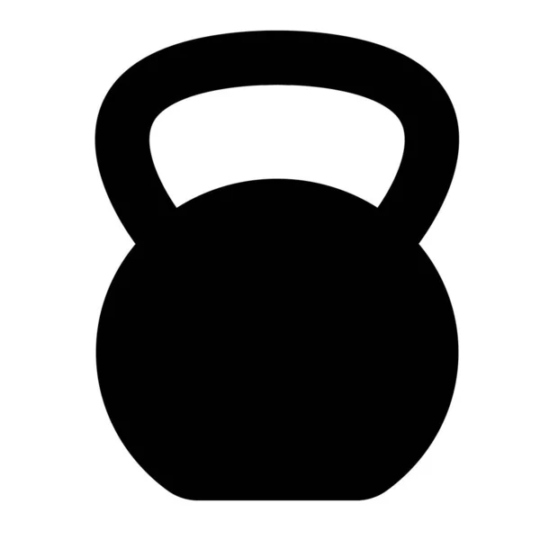 Kettlebell Icon White Background Flat Style Kettlebell Sign Gym Kettlebell — Stock Vector