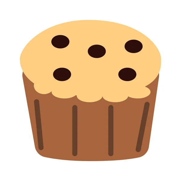 Muffin Symbol Auf Weißem Hintergrund Muffin Logo Muffinschokolade Muffin Schokoladenchips — Stockvektor