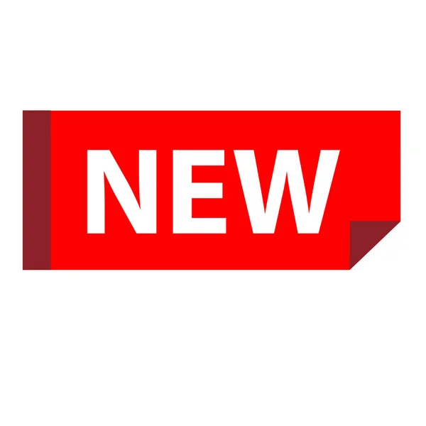 Nový Štítek Oznámení Bílém Pozadí Nové Logo Nálepky Marketingové Obchodní — Stockový vektor