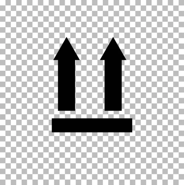 Сторона Вверх Значок Прозрачном Фоне Две Стрелки Указывающие Верхнюю Сторону — стоковый вектор