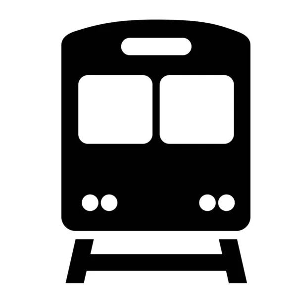 Icona Del Treno Sfondo Bianco Logo Del Treno Stile Piatto — Vettoriale Stock