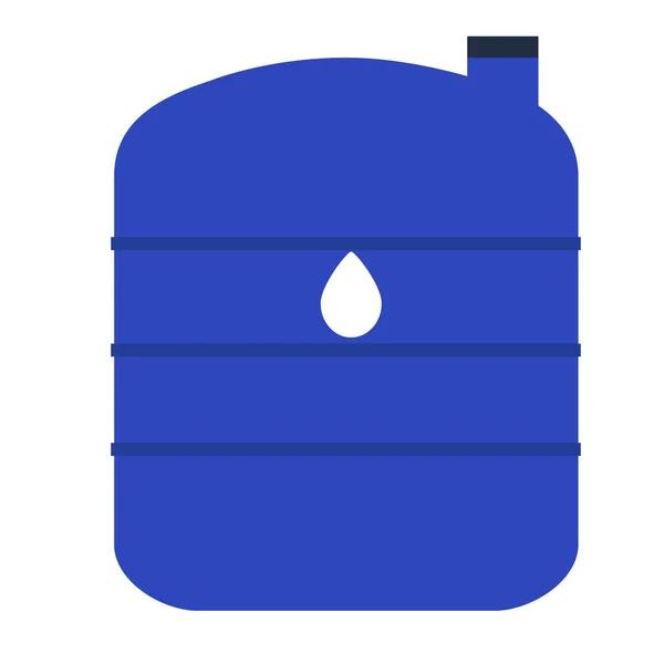 Kunststoff Wassertank Symbol Auf Weißem Hintergrund Wassertankschild Flacher Stil — Stockvektor