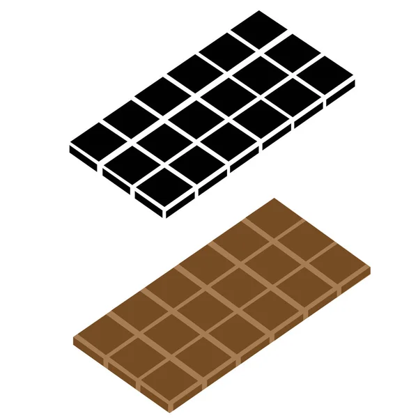 Icono Barra Chocolate Sobre Fondo Blanco Signo Chocolate Sabrosa Barra — Vector de stock