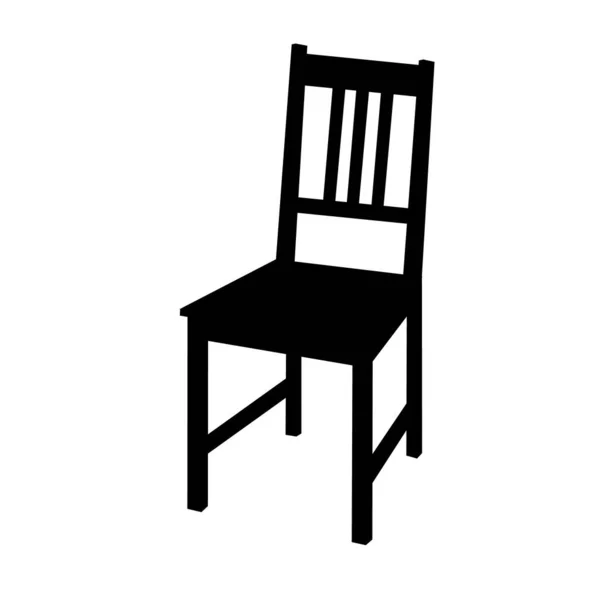 Icône Chaise Sur Fond Blanc Fauteuil Signe Symbole Chaise Bois — Image vectorielle