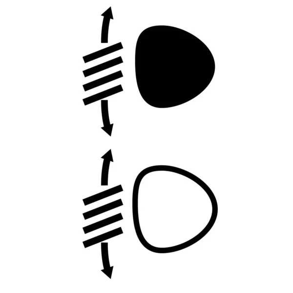 Піктограма Керування Діапазоном Фар Білому Тлі Знак Фари Символ Керування — стоковий вектор