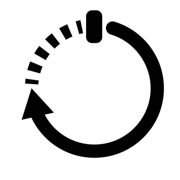 Icône Redémarrage Sur Fond Blanc Redémarrez Panneau Style Plat — Image vectorielle