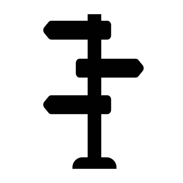 Icona Della Direzione Sfondo Bianco Segnaletica Direzione Freccia Simbolo Stile — Vettoriale Stock