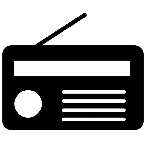 Иконка Радио Белом Фоне Радио Логотип Плоский Стиль — стоковый вектор