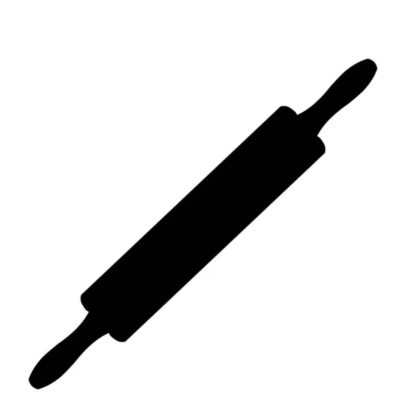 Nudelholz Symbol Auf Weißem Hintergrund Nudelholz Kolbenschild Küchengerät Symbol Flacher — Stockvektor