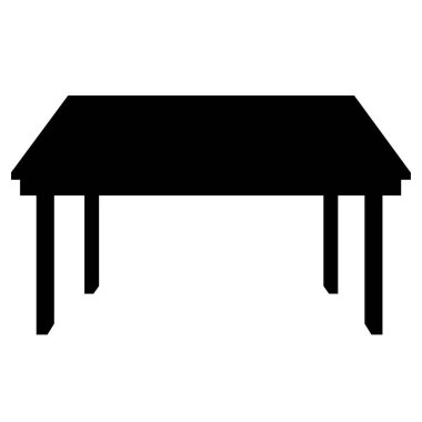 Beyaz arkaplanda siyah tablo simgesi. Siyah tahta tabela. Tahta masa sembolü. düz biçim.