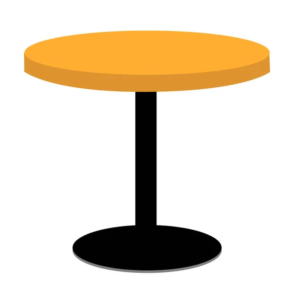 Icône Table Ronde Sur Fond Blanc Table Ronde Bureau Bois — Image vectorielle