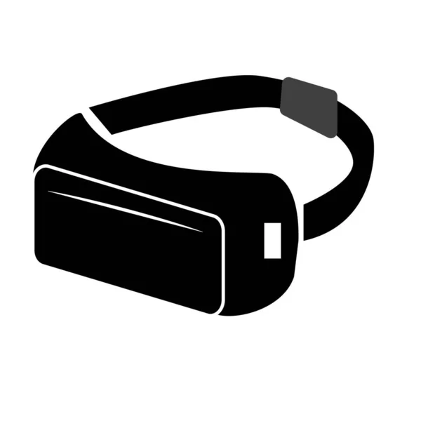 白色背景的Vr耳机图标 用于计算机 电话和智能手机的现实虚拟现实耳机 Vr眼镜标志 — 图库矢量图片
