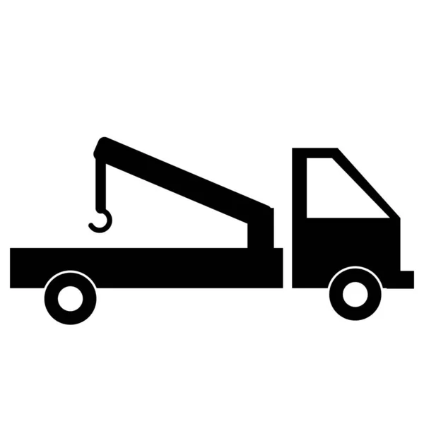Icône Dépanneuse Sur Fond Blanc Signe Machine Construction Symbole Camion — Image vectorielle