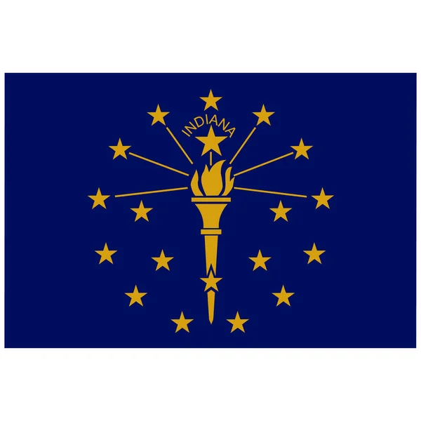 Flaga Indiany Białym Tle Znak Flagi Stanu Indiana Flaga Stanu — Wektor stockowy