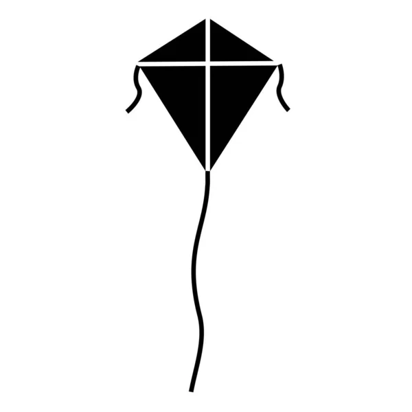Drachensymbol Auf Weißem Hintergrund Drachenspielzeugschild Kite Baby Spielzeug Symbol Flacher — Stockvektor
