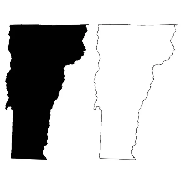 Mapa Vermont Sobre Fundo Branco Assinatura Mapa Estadual Vermont Esboço — Vetor de Stock