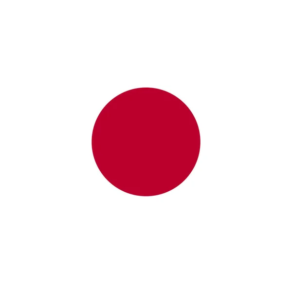 Bandeira Japão Sobre Fundo Branco Imagem Bandeira Nacional Japão Estilo — Vetor de Stock