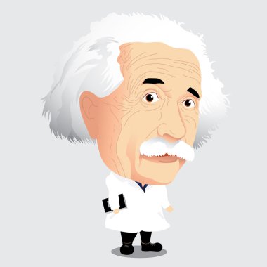 Vektör çizim - Albert Einstein
