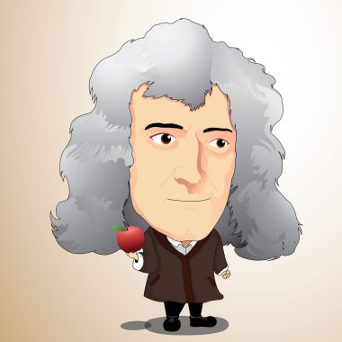 Vektör çizim - Isaac Newton