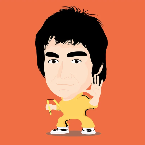 Ilustração vetorial - Bruce Lee — Fotografia de Stock