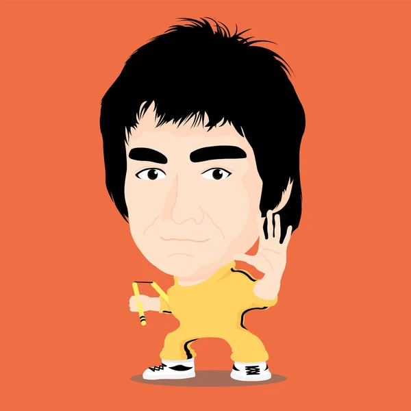 Vektorillustration - bruce lee — Stockfoto