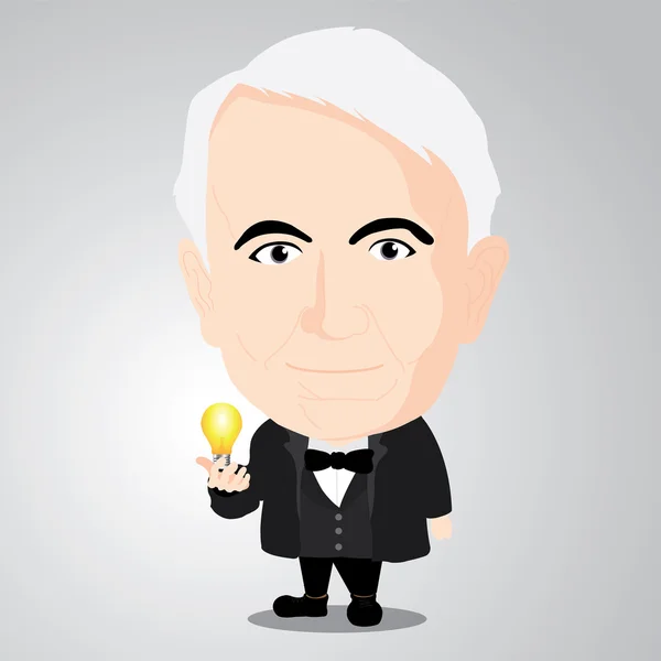 Ilustración vectorial - Thomas Alva Edison —  Fotos de Stock