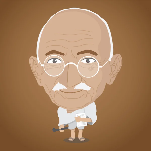 Vektör çizim - Mahatma Gandhi