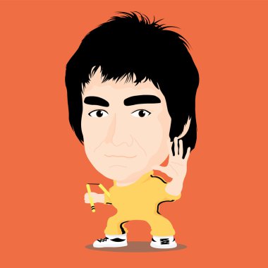 Vektör çizim - Bruce Lee