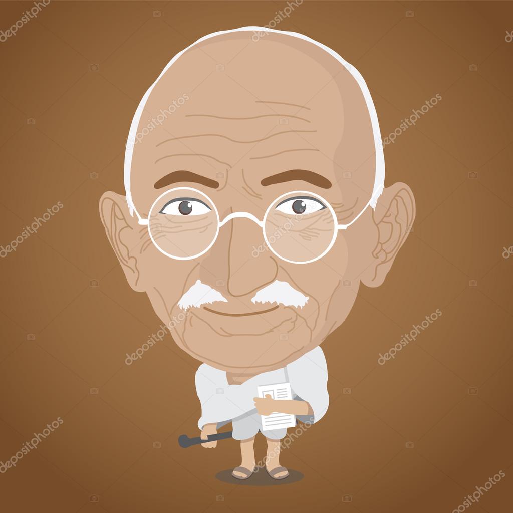 Vector illustration - Mahatma Gandhi Stock Vector Image by ©DevIsStudio  #102402998