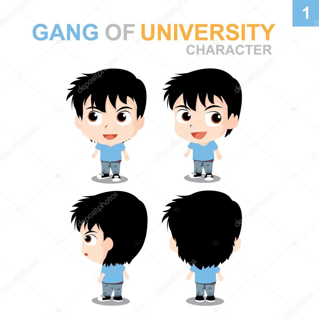 Cute Character Design - Boy Set