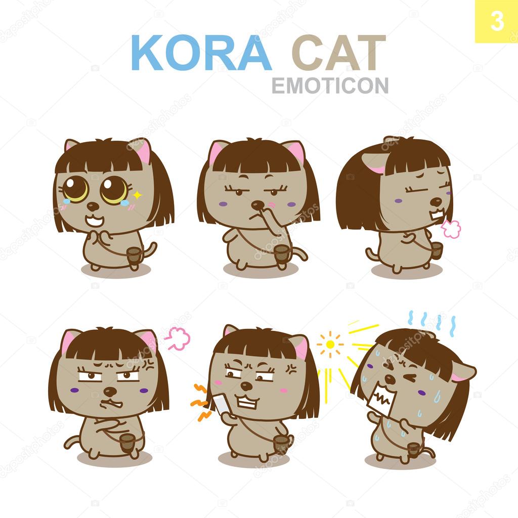 Cute Emoticon Design - Cat Set