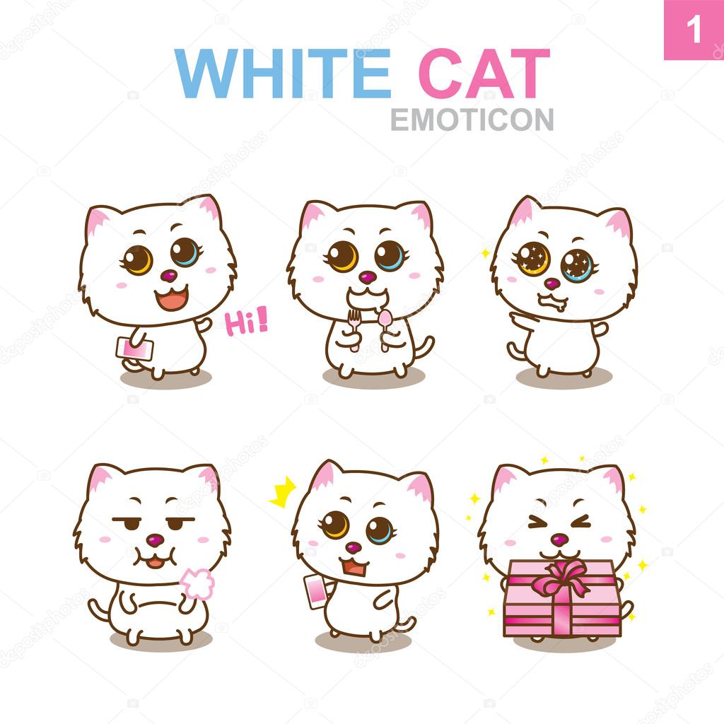 Cute Emoticon Design - Cat Set