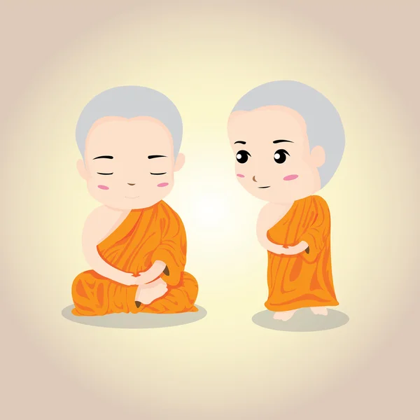 Векторная иллюстрация - Thai Monk — стоковый вектор