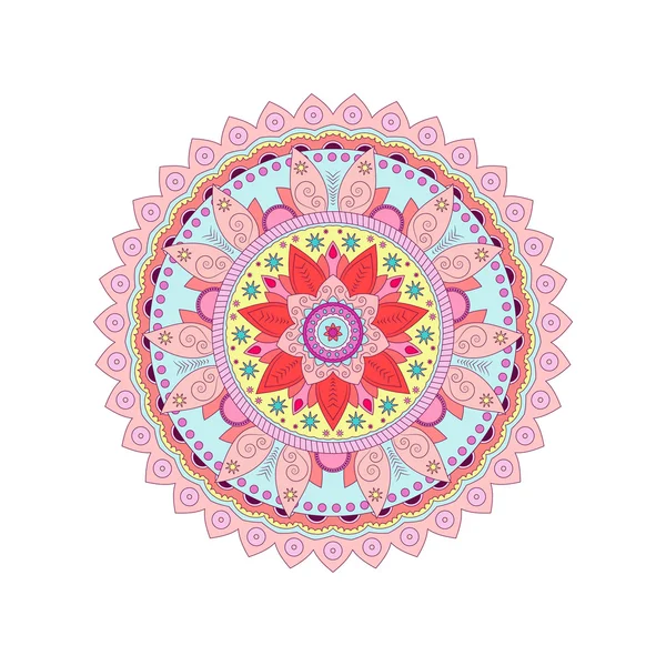 Decoratieve tribal mandala sieraad rozet. Vectorillustratie. — Stockvector
