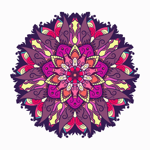 Decoratieve tribal mandala sieraad rozet. Vectorillustratie Vectorbeelden
