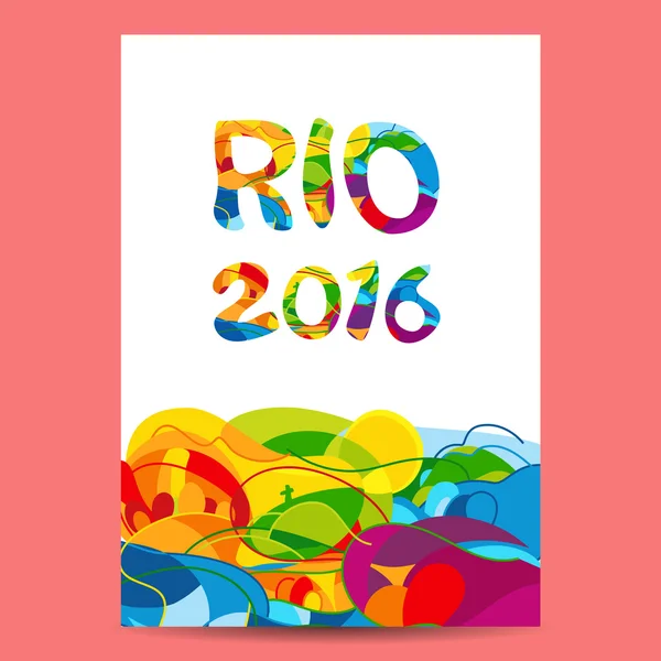 Brochures olympiques avec fond abstrait. Illustration vectorielle . — Image vectorielle