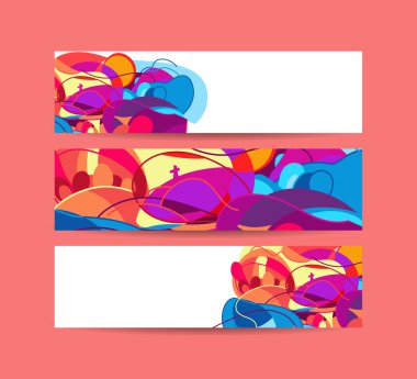 Mesaj için bırakılan alan alagelen web sitesi afişleri. vektör illustratio