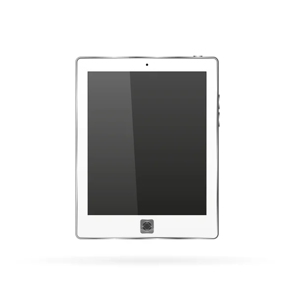 Beyaz beyaz bir arka plan üzerinde gerçekçi bir tarzda tablet — Stok Vektör