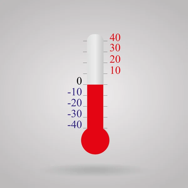 温度计摄氏度温度从-40 到白色背景上 40 — 图库矢量图片