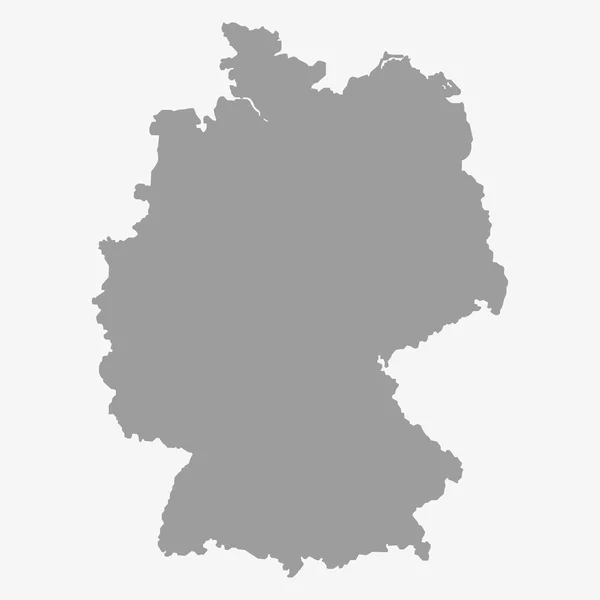 Mapa Niemiec w kolorze szarym na białym tle — Wektor stockowy